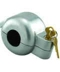 Doorknob Lockout Device For Round Knobs With Keyhole Block, non permanent privacy barrier, gray, removable, fits up to 2 7/8 inch diameter.