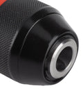 Close-up of Go To Keyless Drill Chuck For Hand Drill And Impact Driver Half Inch Mount 20UNF Self Tightening Drill Press Adapter.