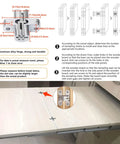 Pro Grade Full Extension Table Slide Featuring Hidden Retractable Guide Rail And Tough Aluminum Telescopic Tracks For Buttery Smooth Kitchen Countertop Upgrades Measuring Exactly 1270mm In Length, detailed hinge installation guide.