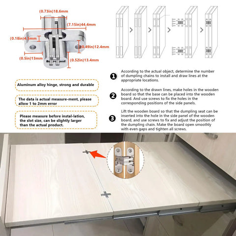 Pro Grade Full Extension Table Slide Featuring Hidden Retractable Guide Rail And Tough Aluminum Telescopic Tracks For Buttery Smooth Kitchen Countertop Upgrades Measuring Exactly 1270mm In Length, detailed hinge installation guide.