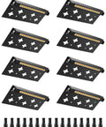 Eight black Lit 5W LED Retaining Wall Lights 8 Pack Outdoor Hardscape Landscape Paver Lights Low Voltage 12V 24V with connectors