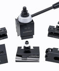 6 To 12 Inch Swing Piston Type Quick Change Tool Post For Lathe M14x1.5 Stud 100 AXA Series set with multiple holders and lever