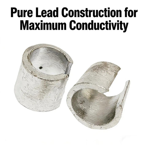 Two Pairs Pure Lead Battery Post Shims For Positive And Negative Terminals Terminal Sleeves Universal Adapter
