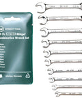 10 Piece Miniature Metric Combination Wrench Set With Full Polish Silver Finish, Handy Compact Hand Tools Kit Covering 4mm To 11mm