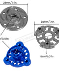 Beefed-Up 48P 90T Spur Gear Kit With 17T 19T 21T Sprockets And Slipper Clutch Rebuild Kit for RC Cars, navy blue and silver parts