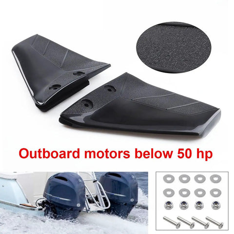 Hydrofoil Stabilizer Kit For Outboard And Stern Drive Boats Fits 4 To 50 HP Reduces Drag And Cavitation Improves Steering At Low And High Speeds Helps Bow Rise And Gets Skiers And Wakeboarders Up Fast UV Proof ABS Construction For Tough Ocean Conditions