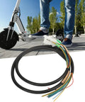 Person standing with electric scooter and Electric Scooter Motor Wire Harness With 2.5mm Copper Core Cable For 10 Inch Hub Motor 1200W Universal Replacement Part High Conductivity Smooth Power Transfer Plug And Play Easy Installation in the foreground.