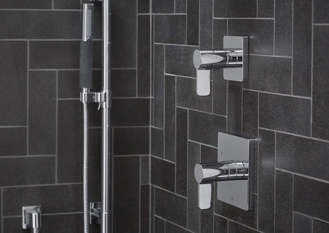 Parallel Transfer Valve Trim With Lever Handle For MasterShower K-728 Series ADA Ergonomic Single-Handle Control in bathroom