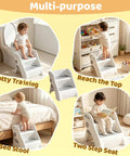 Foldable Toddler Step Stool For Bathroom Sink, Rock Solid Non Slip Footrest With Secure Handles, Bpa Free Thick Plastic And No Fuss Quick Fold Storage For Little Helpers At Home in various uses.