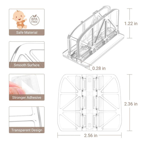 Two Pack Sliding Door Lock Kit For Child Safety And Home Security Sliding Glass Door Lock dimensions and material details