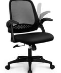 Ergonomic Office And Gaming Chair With Lumbar Support And Breathable Mesh Back Adjustable Height Swivel Rolling Wheels Flip Up Arms