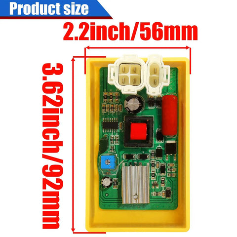 Top view of the Performance Racing 6 Pin DC CDI Box For GY6 Engines With Adjustable Timing Fits 50cc Through 250cc Scooters ATVs
