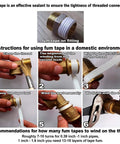 Brass pipe adapter nipple 3/4 in male x 1 in female NPT with white thread-seal tape (front view)