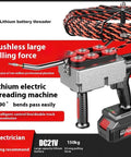 Electric Wire Puller With 150kg Max Pulling Force And Automatic Cord Stringing, featuring a lithium battery, designed for electricians.