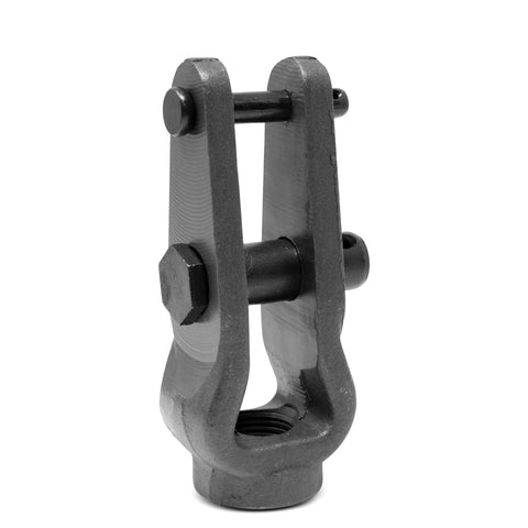 Long Stroke Slack Adjuster Clevis Kit For Air Brake Chambers With 5/8-18 Thread, Meritor Style, front view with 1.30 inch pin spacing