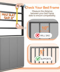 Image showing measuring slat gap for Full Size Bunkie Board 54X75 Delivers Flat Out Sturdy Support with compatibility tips.