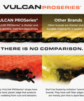 Comparison of Vulcan ProSeries and other straps, highlighting durability differences in the ProSeries Beefy Axle Strap Tie Down Kit.