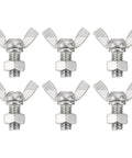 Built Tough M8 Wing Bolts And Butterfly Screws Paired With Hex Nuts Crafted From 304 Stainless Steel For Rust Proof Outdoor Builds And Zero Hassle Hand Tightened Assembly.