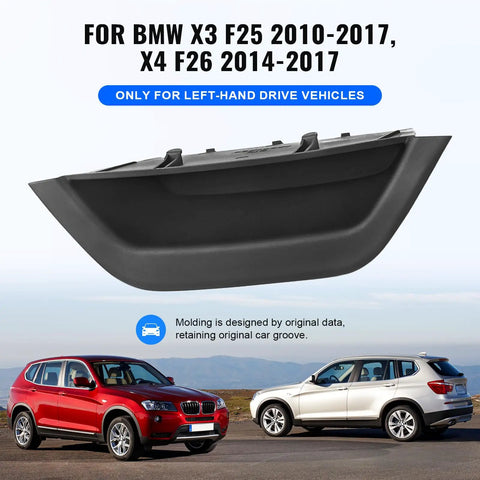 Front Left Door Handle Pull Trim For BMW X3 F25 X4 F26 2010 2017 Driver Side Armrest Cover Black ABS Replacement