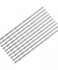10 Pcs 3mm Mini Twist Drill Bits Set, Extra Long 120mm High Speed Steel Straight Shank Bits For Aluminum Alloy on white background