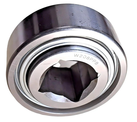 Close-up of Drivetrain Agri Disc Harrow Bearing for APC Harrow Replaces 6AS09-1-1-8 and DC208TT8, 1-1-8 Inch Square Bore.