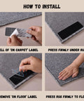 16 Pack Anti Slip Rug Tape Double Sided Carpet Grip For Hardwood Floors And Tiles Prevents Slipping Curling And Bunching