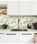 Peel And Stick Floral Wallpaper For Nursery Decor Removable Contact Paper In Colorful Forest Beige Orange Blue No Mess Easy Renters