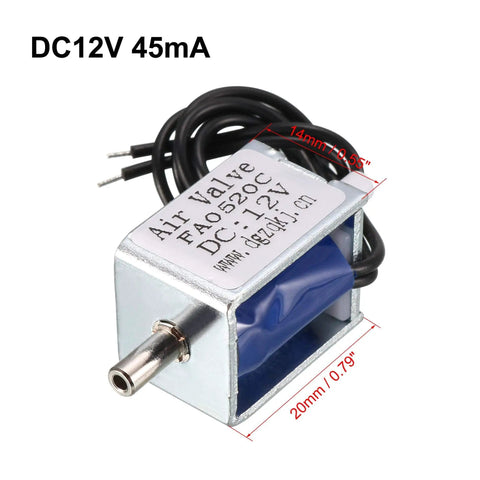 Built Tough Miniature Solenoid Valve Two Way Normally Open DC 12V Air Control Switch Low Vibration Electromagnetic Valve For Pneumatic Projects Runs Smooth And Handles Pressure