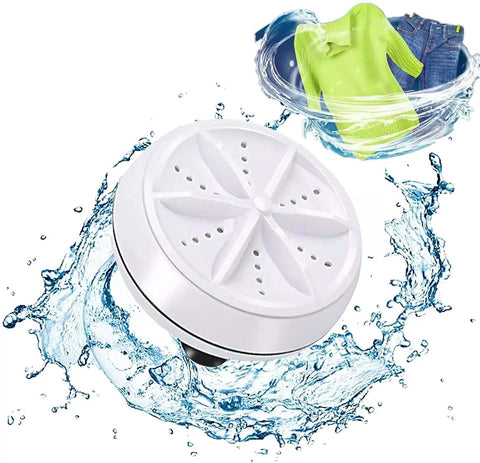 Portable Mini Washing Machine With Ultrasonic Turbine Technology For Travel On The Go Home Campus And Small Spaces Clean Socks And Undies Quietly And Fast Foldable Compact Washer