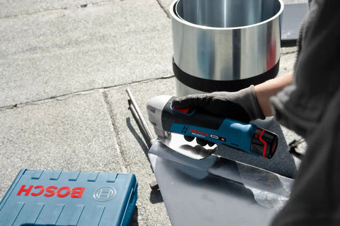 Heavy Duty Pro Grade 12V Cordless Metal Shear Cuts Steel Four Times Faster With Zero Sweat For Flawless Straight And Curved Cuts Up To One Point Three Millimeter Thick No Battery Or Charger, cutting metal sheet.