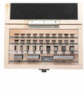Rock Solid And Dead Accurate Woodworking Gauge Block Toolkit With Router Table Setup Bar - Metric gauge blocks set in wooden case.