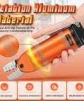Beast Fast Pneumatic Wire Crimping Tool with aviation aluminum, anti-slip texture handle, showing crimping section and product features