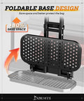 Foldable base design of Golf Cart Rear Seat Bag Holder for 8 inch grab bar space-saving rack with no drill upgraded design for easy access.