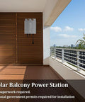 Balcony with installed 700W Grid Tie Micro Inverter With MPPT Pure Sine Wave Output For Home Solar System Auto 110V Or 220V AC, DC 26 To 46V PV Input, Suitable For 36V Panels And Small Solar Power Setup
