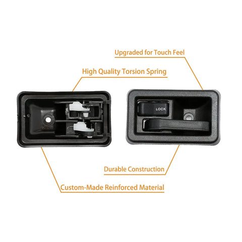 Interior Door Handle Set For Jeep Wrangler YJ TJ 1987-2006 Twin Pack showing durable construction and high-quality torsion spring