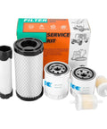 Kubota BX2200 And BX2660 Tractor Maintenance Kit with air, oil, and hydrostatic transmission filters in packaging.