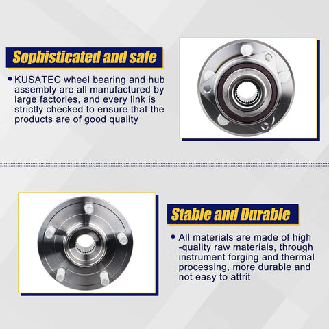 Front Wheel Bearing And Hub Assembly 513324 for Dodge Durango 2011-2020 and Jeep Grand Cherokee 2011-2019 with ABS, 5 lug