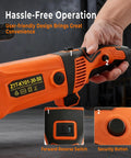 Close-up of handle and controls on Heavy Duty Electric Pipe Threader Kit With 2300W Copper Motor, 120V Handheld Threading Machine