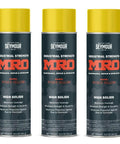 Industrial-Grade High Solids Spray Paint in Ryder Yellow, 16 oz, 3-Pack shown in product cans