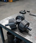 Heavy Duty Machine Roller Replacement Featuring Triple Wheels And Solid Core built tough, designed for industrial feed machinery.