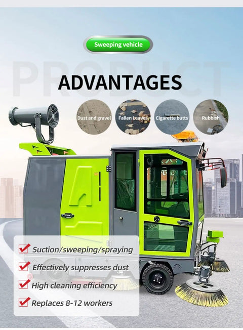 Industrial Ride On Floor Sweeper Machine For Warehouses Big Commercial Cleaning Equipment Heavy Duty Sweepers Efficient Self Propelled Vacuums