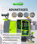Heavy Duty Industrial Ride On Floor Sweeper Machine For Warehouses And Factories powerful cleaning equipment with suction and sweeping features.