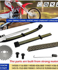 Timing Chain Kit With Guides And Cam Sprocket For Honda CRF100F XL100S XR100 XR100R Includes spring and components