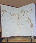 Interior view of Raw Materials A Study Of American Policy 1958 Leather Bound Edition with handmade marble paper