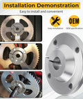 Heavy Duty Aluminum Rear Axle Wheel Hub With One Inch Bore For Off Road Carts 4X4 Utility Go Karts And Fun Carts showing installation steps.