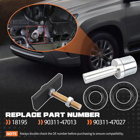 Premium CV Axle Bearing Puller And Seal Kit Works For Toyota 4Runner Tacoma Gx460 9031147013 8 Inch Clamshell Diff to remove axle bearing and seals