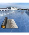 Premium Ultra Heavy Duty Self Adhesive Waterproof Roof Patch Tape For Asphalt Shingles And Leaks Hella Tough Outdoor sealing roll on a rooftop.