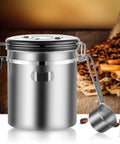 Keep Your Grind Fresh With This Heavy Duty Airtight Canister Sporting A Built In Measuring Scoop designed for storing beans, sugar, tea, or nuts.