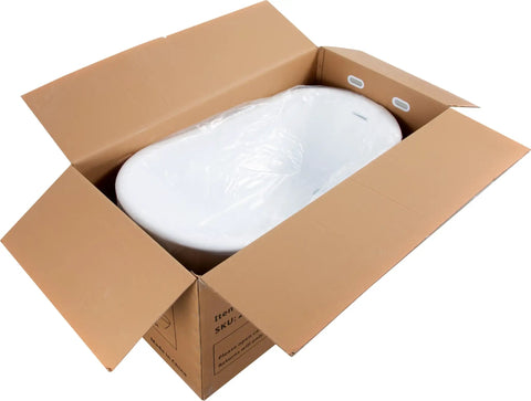 Heavy Duty Acrylic Bathtub Drain Kit With Overflow Featuring Corrosion Resistant Piping And Leakproof Design Built Tough For No Fuss Bathroom Upgrades And Smooth Reliable Everyday Performance in a cardboard box.