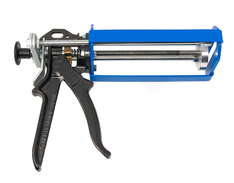 Heavy Duty All Metal Adhesive Dispenser Gun For 250mL Cartridges, 2 Part Epoxy, 10:1 Mix Ratio, 25:1 Mechanical Advantage, Built To Last